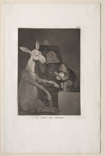 カプリチョス: 多かれ少なかれ 作： Francisco de Goya