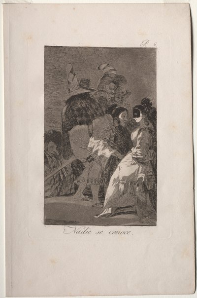 カプリチョス: 誰も自分自身を知らない 作： Francisco de Goya