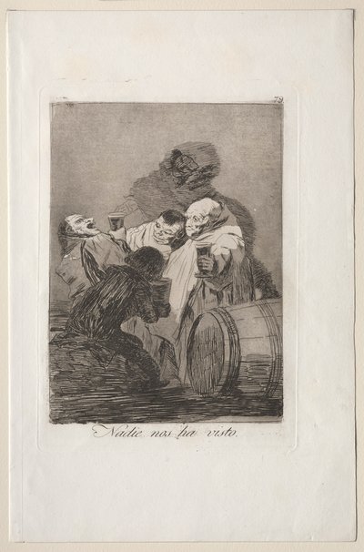 カプリチョス: 誰も私たちを見たことがない 作： Francisco de Goya