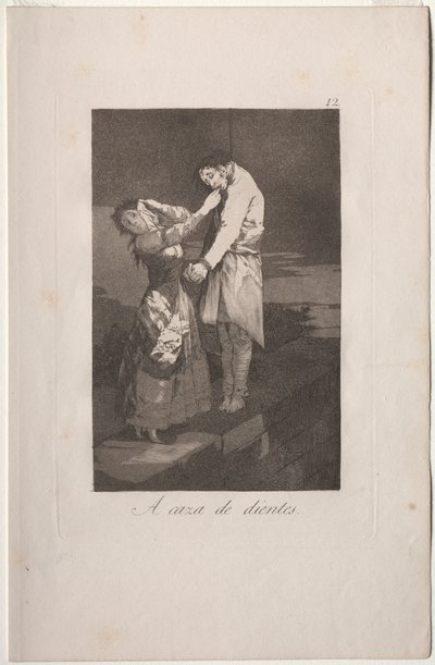 カプリチョス: 歯を求めて 作： Francisco de Goya