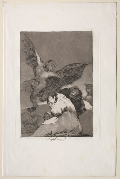 Caprichos: Tale-Bearers-ブラスト オブ ウィンド 作： Francisco de Goya