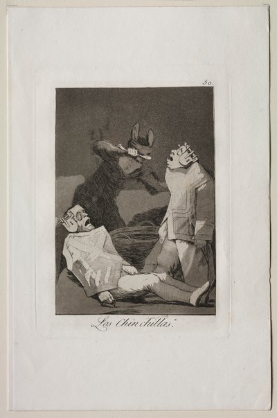 Caprichos：チンチラ。 作： Francisco de Goya