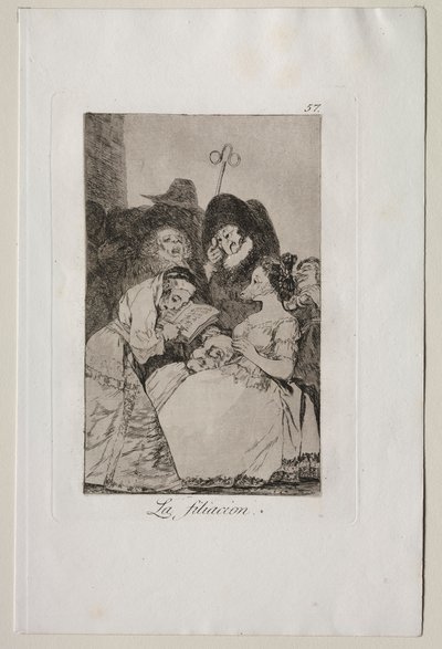 Caprichos：フィリエーション。 作： Francisco de Goya