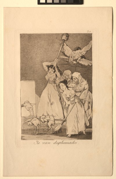 カプリコス：そこに彼らは引き抜かれる、すなわちフリース。 作： Francisco de Goya
