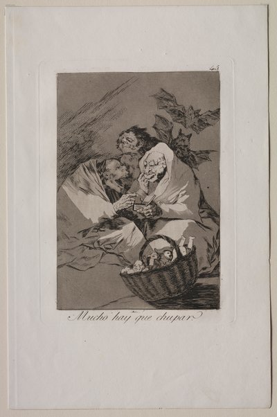カプリチョス：吸うにはたくさんあります 作： Francisco de Goya