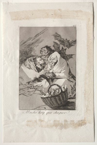 Caprichos：1799年、たくさんのサックがあります。 作： Francisco de Goya