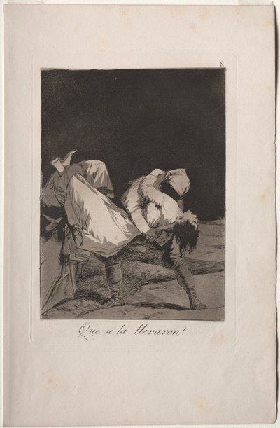 Caprichos: 彼らは彼女を連れ去った! 作： Francisco de Goya