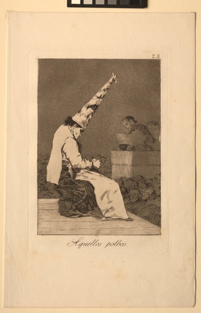 Caprichos：ほこりのそれらの点。 作： Francisco de Goya
