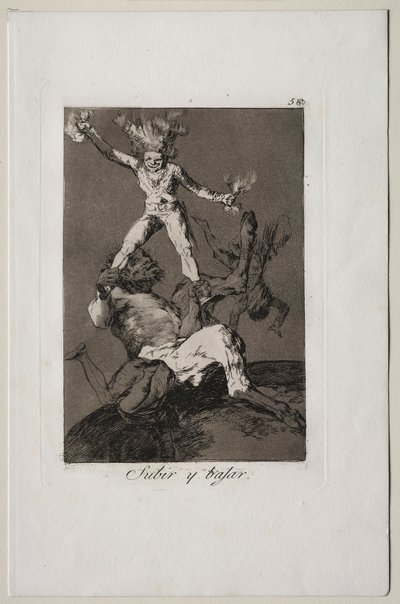 カプリコス：上昇し、下降します。 作： Francisco de Goya
