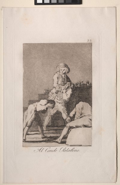 カプリチョス：パラティーノ伯爵または口蓋伯爵へ 作： Francisco de Goya