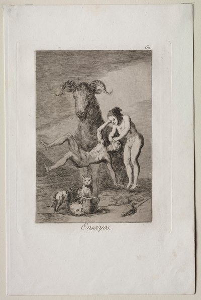 カプリコス：試練。 作： Francisco de Goya