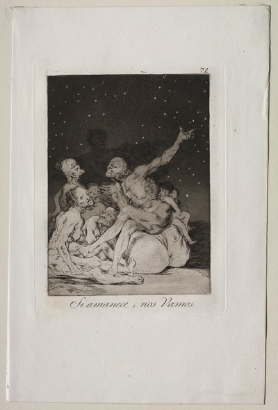 カプリチョス: 夜が明けたら休みます 作： Francisco de Goya