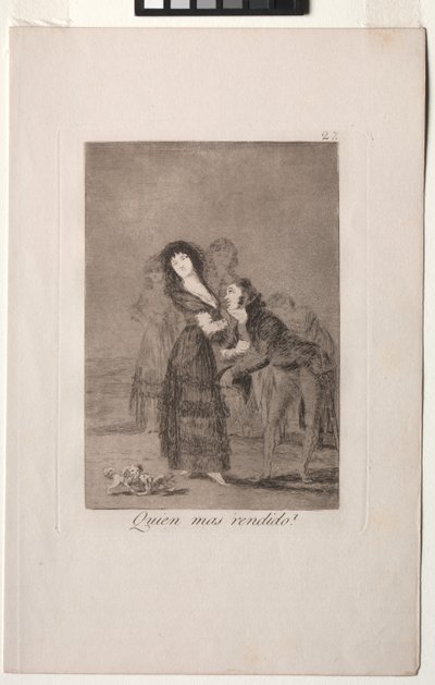 Caprichos: どちらがより多くの勝利を収めていますか? 作： Francisco de Goya