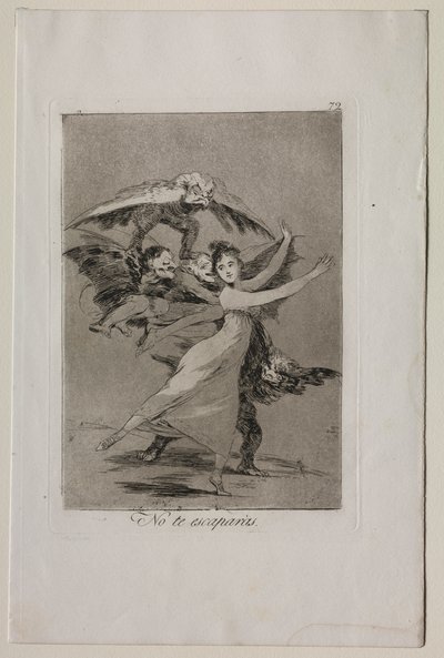 カプリチョス: 逃げられない 作： Francisco de Goya