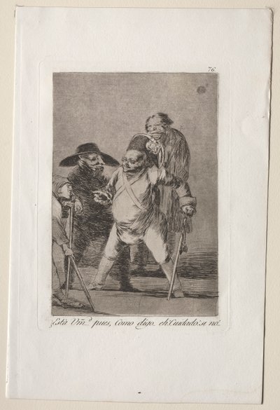 Caprichos: わかりますか?...まあ、私が言うように...えっ! 外を見る！ さもないと... 作： Francisco de Goya