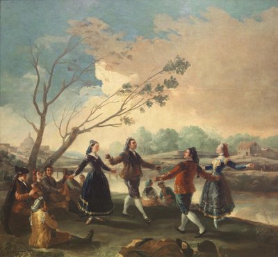 マンサナレス川のほとりでダンス、1777 作： Francisco de Goya