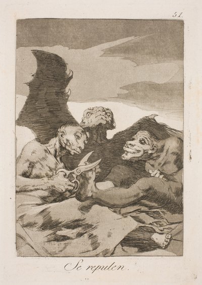 彼らはトイレをします 作： Francisco de Goya