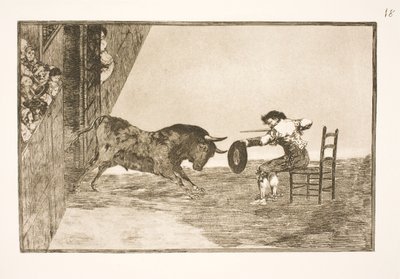 Den modige Martincho と Arenaen と Zaragoza 作： Francisco de Goya