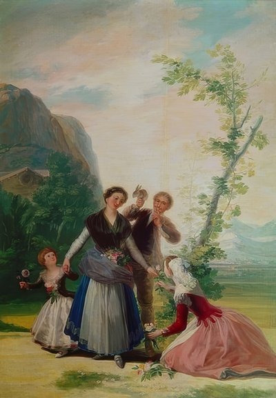 フラワーガールや春。 1786 作： Francisco de Goya