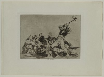 戦争の災害：Pl。、3、The Same Thing、1810-1813。 作： Francisco de Goya