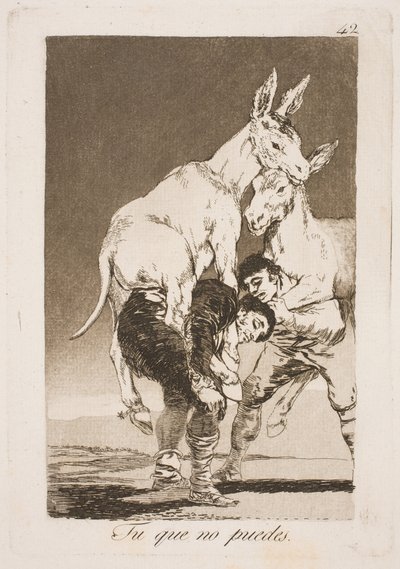 できない君は僕を背負って 作： Francisco de Goya