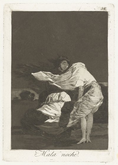 悪い夜 Mala noche (オブジェクトのタイトル) ロス・カプリチョス（シリーズタイトル） 作： Francisco de Goya
