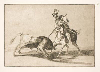 エル シッド カンペアドールが別の雄牛を突き刺す 作： Francisco de Goya