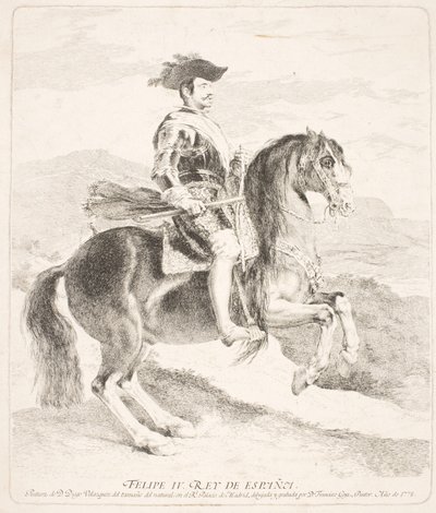 馬に乗ったスペイン王フェリペ4世 作： Francisco de Goya