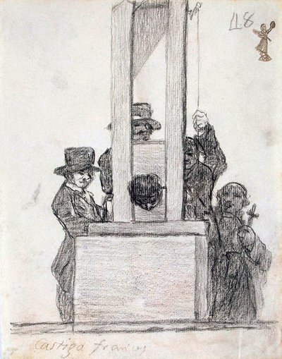 1824年から1828年の間のフランスの刑罰。 作： Francisco de Goya