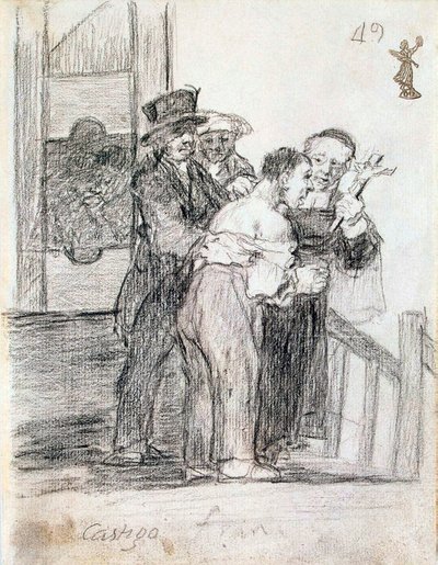 1824年から1828年の間のフランスの刑罰。 作： Francisco de Goya