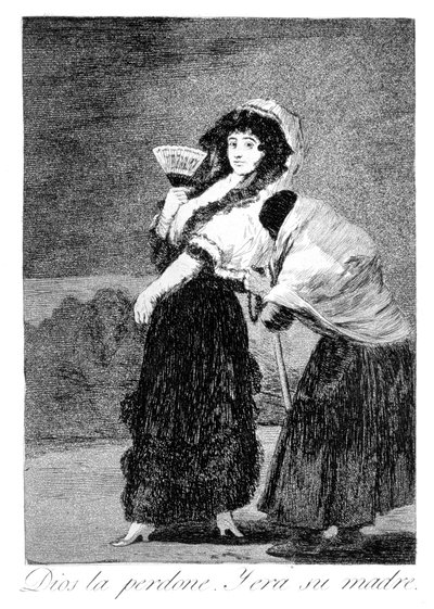 神は彼女を許し、それは彼女の母親だった、1799 作： Francisco de Goya