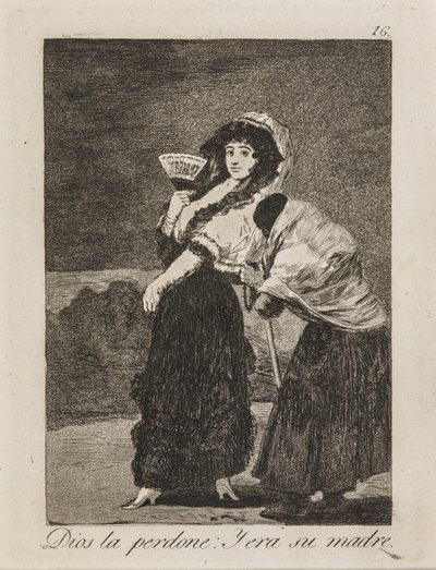 神は彼女を許してください：物乞いは彼女の母親でした 作： Francisco de Goya