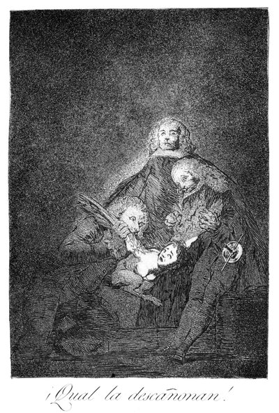 彼らは彼女をいじくる方法！、1799 作： Francisco de Goya