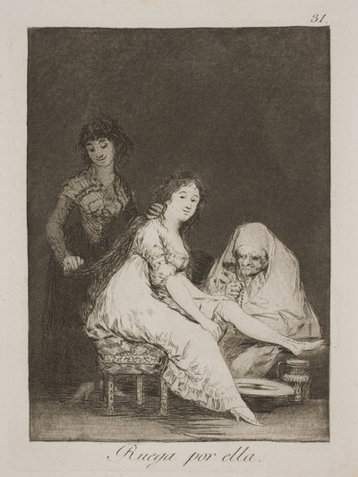 彼女は彼女のために祈る 作： Francisco de Goya
