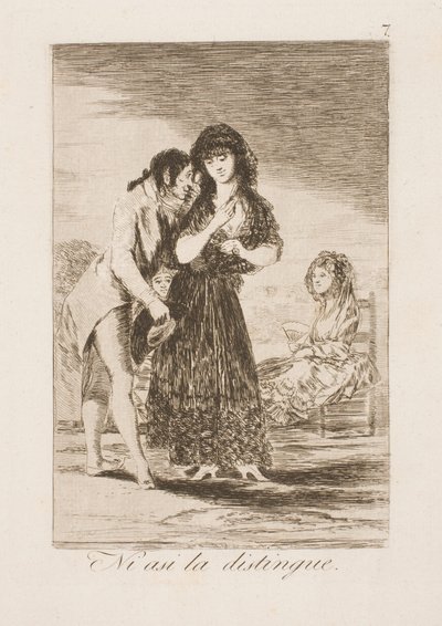 このようにしても、彼は彼女を知りません 作： Francisco de Goya