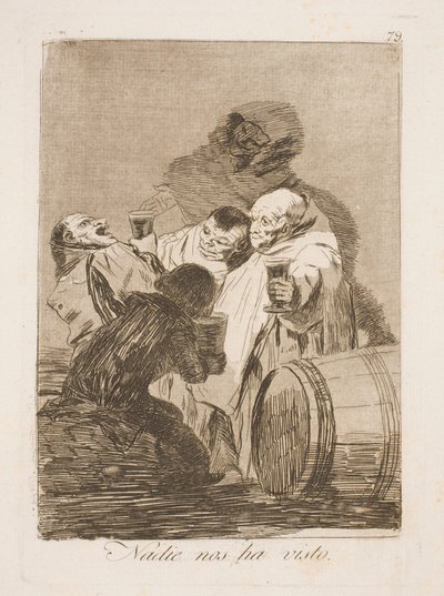 誰も私たちを見たことがありません 作： Francisco de Goya