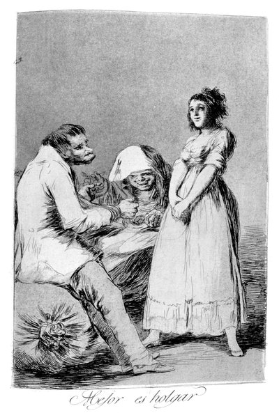 怠惰であるほうがいい1799 作： Francisco de Goya