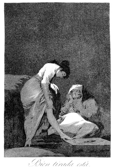 1799年にうまく伸びています 作： Francisco de Goya