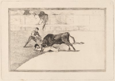 マドリード広場でのペペ・イッロの不運な死 (マドリッドのリングでのペペ・イッロの不運な死) 作： Francisco de Goya