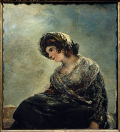 La la laitiere de Bordeaux フランシスコ・デ・ゴヤ(1746-1828)の絵画 1827.Dim.0,74 x 0,68 m.マドリッド。プラド美術館 - ボルドーの乳母像フランシスコ・デ・ゴヤ（1746-1828）による絵画 1827年 0.74×0.68m マドリッドのプラド美術館蔵 作： Francisco de Goya