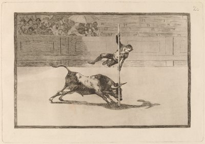 マドリッドのリングでのフアニート・アピナーニの軽さと大胆さ 作： Francisco de Goya