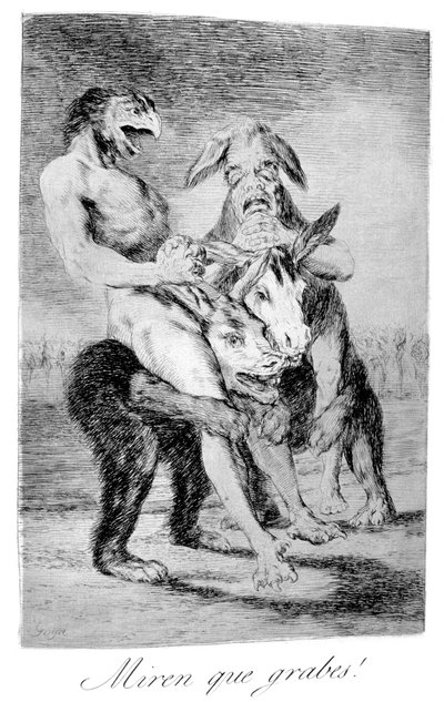 彼らがどれほど荘厳であるか見てください！、1799 作： Francisco de Goya