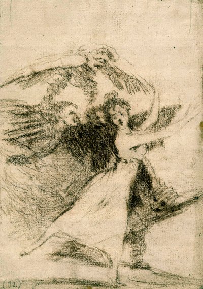 "Los Caprichos "です。あなたは逃げられない（No te escaparàs 作： Francisco de Goya