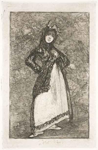 悪魔を背景にしたマジャ 作： Francisco de Goya