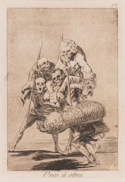 模擬闘牛 18世紀末～19世紀初頭（プリント 作： Francisco de Goya