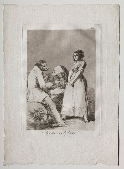 Ochenta Caprichos：怠惰であるほうがいい、1793年から1798年。 作： Francisco de Goya