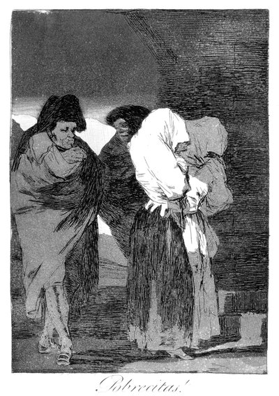 かわいそうな女の子！、1799 作： Francisco de Goya