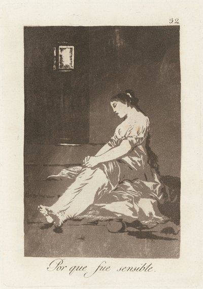 彼女は敏感だったので (彼女は敏感だったので) 作： Francisco de Goya