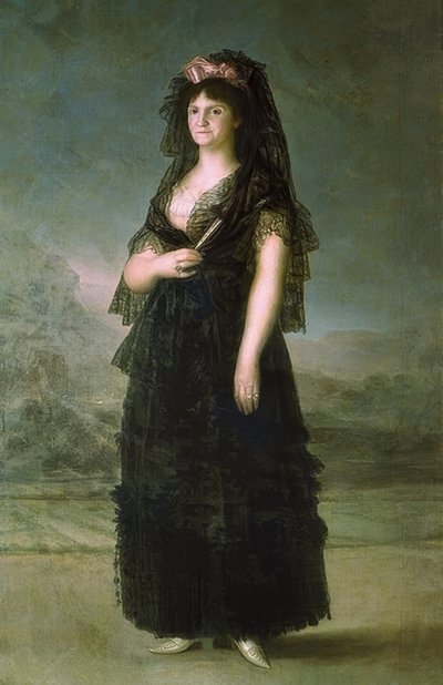 マンティリャとマリアルシアの肖像画。 1799 作： Francisco de Goya