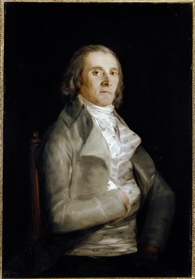 ドン・アンドレス・デル・ペラル（1770-1820年活躍）の肖像 - 木に油彩 作： Francisco de Goya